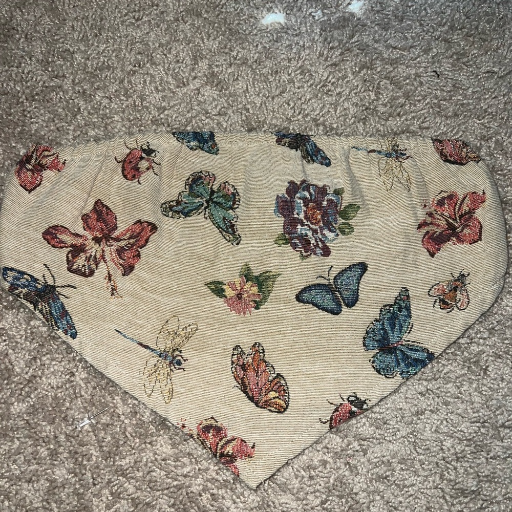 ROMWE Tan Butterfly Tube Top | Size Small